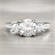 2 - Aniyah 1.34 ctw (6.50 mm) GIA Certified Classic Three Stone Round Natural Diamond (SI/G) and Lab Grown Diamond Engagement Ring 