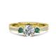 1 - Aniyah 1.38 ctw (6.50 mm) IGI Certified Classic Three Stone Round Lab Grown Diamond (VS1/F) and Lab Created Alexandrite Engagement Ring 