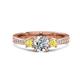 1 - Aniyah 1.35 ctw (6.50 mm) IGI Certified Classic Three Stone Round Lab Grown Diamond (VS1/F) and Yellow Sapphire Engagement Ring 