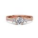 1 - Aniyah 1.34 ctw (6.50 mm) IGI Certified Classic Three Stone Round Lab Grown Diamond (VS1/F) and Natural Diamond Engagement Ring 