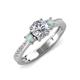 3 - Aniyah 1.26 ctw (6.50 mm) GIA Certified Classic Three Stone Round Natural Diamond (SI/H) and Opal Engagement Ring 