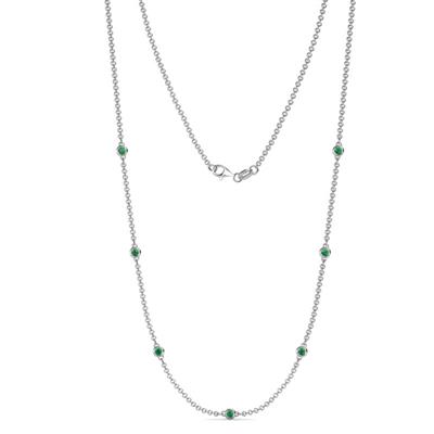 Salina 7Stn Emerald on Cable Necklace