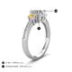 4 - Aniyah 1.30 ctw (6.50 mm) GIA Certified Classic Three Stone Round Natural Diamond (SI/H) and Citrine Engagement Ring 