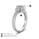 4 - Aniyah 1.32 ctw (6.50 mm) GIA Certified Classic Three Stone Round Natural Diamond (SI/G) and Moissanite Engagement Ring 