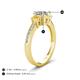 4 - Aniyah 1.30 ctw (6.50 mm) IGI Certified Classic Three Stone Round Lab Grown Diamond (VS1/F) and Citrine Engagement Ring 