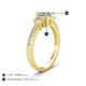 5 - Aniyah 1.34 ctw (6.50 mm) IGI Certified Classic Three Stone Round Lab Grown Diamond (VS1/F) and Natural Diamond Engagement Ring 