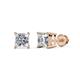 1 - Zoey Princess Cut Lab Grown Diamond  1.00 ctw (VS/EG) Four Prongs Solitaire Stud Earrings 