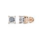 1 - Zoey Princess Cut Lab Grown Diamond  1 1/2 ctw (VS/EG) Four Prongs Solitaire Stud Earrings 