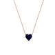 1 - Zaria 0.34 ct Lab Created Blue Sapphire Heart Shape (4.00 mm) Solitaire Pendant Necklace 