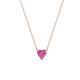 1 - Zaria 0.35 ct Lab Created Pink Sapphire Heart Shape (4.00 mm) Solitaire Pendant Necklace 