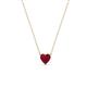 1 - Zaria 0.36 ct Lab Created Ruby Heart Shape (4.00 mm) Solitaire Pendant Necklace 