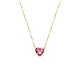 Zaria ct Pink Tourmaline Heart Shape Solitaire Pendant Necklace ct Pink Tourmaline Heart Shape Solitaire Pendant Necklace in K Yellow GoldIncluded Inches K Yellow Gold Chain