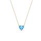 1 - Zaria 0.32 ct Blue Topaz Heart Shape (4.00 mm) Solitaire Pendant Necklace 