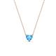 1 - Zaria 0.32 ct Blue Topaz Heart Shape (4.00 mm) Solitaire Pendant Necklace 