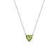 1 - Zaria 0.25 ct Peridot Heart Shape (4.00 mm) Solitaire Pendant Necklace 