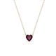 1 - Zaria 0.33 ct Rhodolite Garnet Heart Shape (4.00 mm) Solitaire Pendant Necklace 