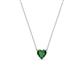 1 - Zaria 0.21 ct Lab Created Emerald Heart Shape (4.00 mm) Solitaire Pendant Necklace 