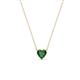 1 - Zaria 0.21 ct Lab Created Emerald Heart Shape (4.00 mm) Solitaire Pendant Necklace 