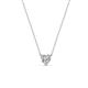 1 - Zaria 0.34 ct Lab Created White Sapphire Heart Shape (4.00 mm) Solitaire Pendant Necklace 