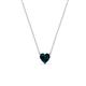 1 - Zaria 0.32 ct London Blue Topaz Heart Shape (4.00 mm) Solitaire Pendant Necklace 