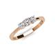 3 - Quyen 0.53 ctw (4.00 mm) Round Natural Diamond Three Stone Engagement Ring  