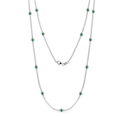 Lien 13Stn Emerald on Cable Necklace