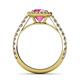 5 - Abeni 1.33 ctw (6.00 mm) Round Pink Sapphire and Diamond Halo Engagement Ring 