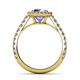 5 - Abeni 1.30 ctw (6.50 mm) Round Tanzanite and Diamond Halo Engagement Ring   