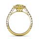 5 - Abeni 1.33 ctw (6.00 mm) Round Yellow Sapphire and Diamond Halo Engagement Ring 