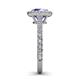 4 - Abeni 1.30 ctw (6.50 mm) Round Tanzanite and Diamond Halo Engagement Ring   