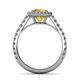 5 - Abeni 1.33 ctw (6.00 mm) Round Yellow Sapphire and Diamond Halo Engagement Ring 