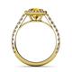 5 - Abeni 1.25 ctw (6.50 mm) Round Citrine and Diamond Halo Engagement Ring   