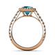 5 - Abeni 1.33 ctw (6.50 mm) Round London Blue Topaz and Diamond Halo Engagement Ring   
