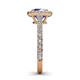 4 - Abeni 1.30 ctw (6.50 mm) Round Tanzanite and Diamond Halo Engagement Ring   