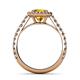 5 - Abeni 1.25 ctw (6.50 mm) Round Citrine and Diamond Halo Engagement Ring   