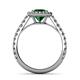 5 - Abeni 1.10 ctw (6.00 mm) Round Emerald and Diamond Halo Engagement Ring 