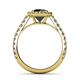 5 - Abeni 1.38 ctw (6.00 mm) Round Black Diamond and Diamond Halo Engagement Ring 