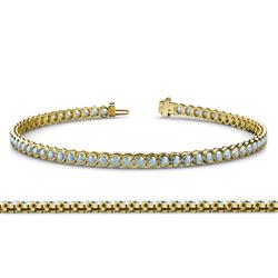 Tiara Aquamarine Eternity Tennis Bracelet Aquamarine ctw Bezel Set Womens Eternity Tennis Bracelet K Yellow Gold