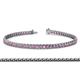 1 - Tiara 2.00 mm Pink Sapphire and Diamond Eternity Tennis Bracelet 
