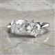 2 - Lysha 1.30 ctw GIA Certified Natural Diamond Pear Shape (7x5 mm) & Natural Diamond Cushion Shape (5.00 mm) Toi Et Moi Engagement Ring 