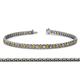 1 - Tiara 2.00 mm Citrine and Diamond Eternity Tennis Bracelet 