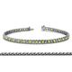 1 - Tiara 2.00 mm Peridot and Diamond Eternity Tennis Bracelet 