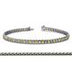 1 - Tiara 2.00 mm Yellow Sapphire and Diamond Eternity Tennis Bracelet 