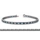 1 - Tiara 2.00 mm Blue and White Diamond Eternity Tennis Bracelet 