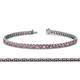 1 - Tiara 2.00 mm Rhodolite Garnet and Diamond Eternity Tennis Bracelet 