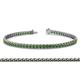 1 - Tiara 2.60 mm Green Garnet Eternity Tennis Bracelet 