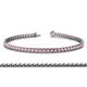 1 - Tiara 2.60 mm Pink Tourmaline Eternity Tennis Bracelet 
