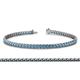 1 - Tiara 2.60 mm Blue Topaz Eternity Tennis Bracelet 