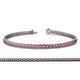 1 - Tiara 2.60 mm Rhodolite Garnet Eternity Tennis Bracelet 
