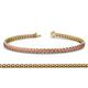 1 - Tiara 2.60 mm Rhodolite Garnet Eternity Tennis Bracelet 